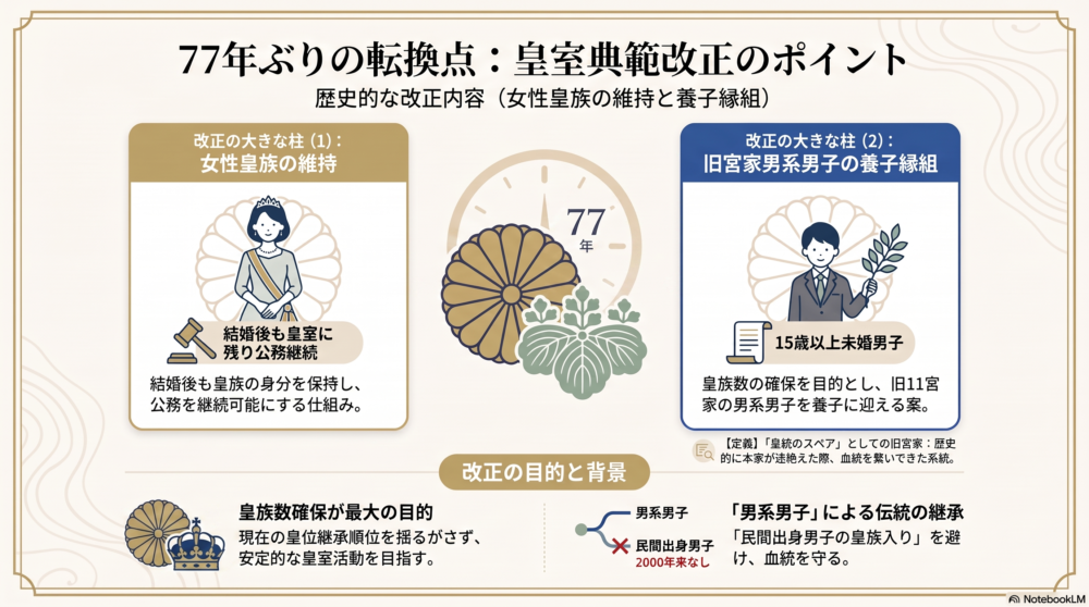 皇室典範改正の主なポイント